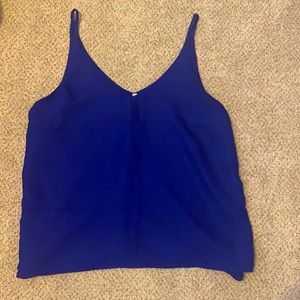 Royal blue tank top blouse